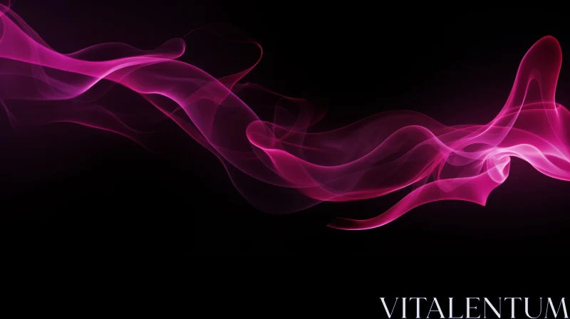 Pink Wave Abstract Background - Serene Artwork AI Image
