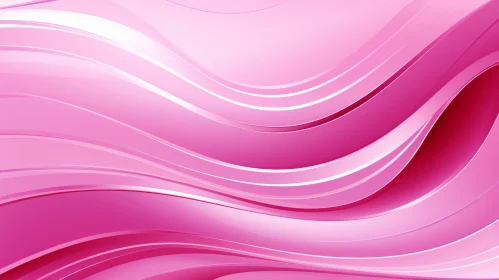 Pink Waves on Soft Background - Abstract Art