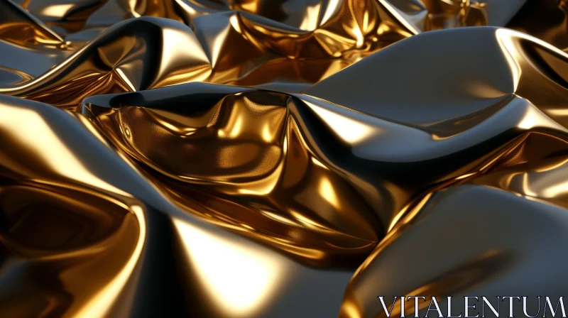 Luxurious Gold Fabric Texture - 3D Render AI Image