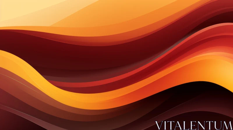 Orange and Brown Abstract Wavy Background AI Image