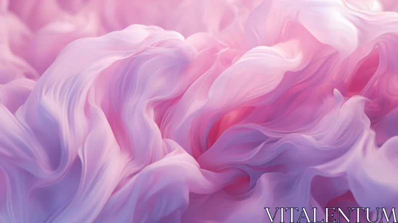 Soft Pink & Purple Abstract Waves Background AI Image