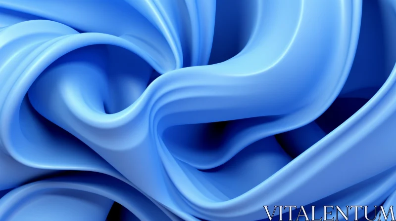 Blue Silk Fabric Texture | 3D Render Movement and Energy AI Image