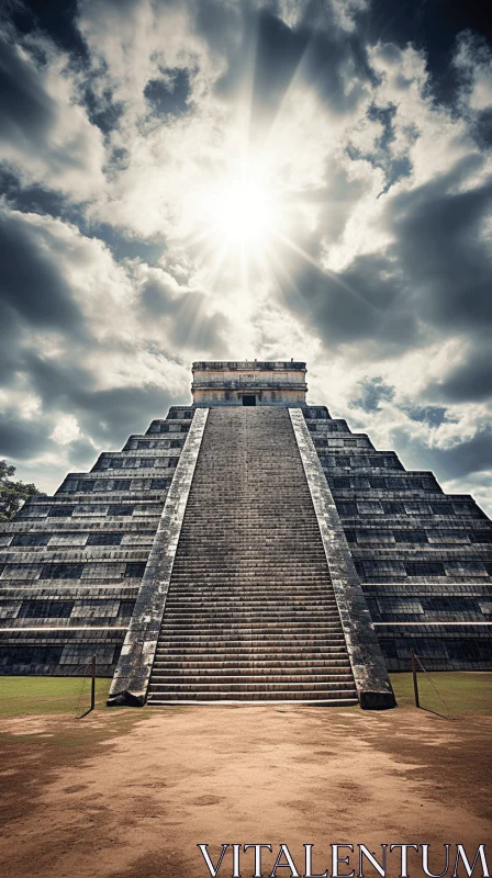 Captivating Mexican Style Pyramid: A Glimpse of History AI Image