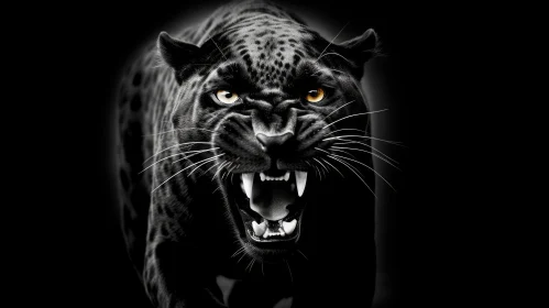 Intense Black Panther Portrait - Wildlife Photography