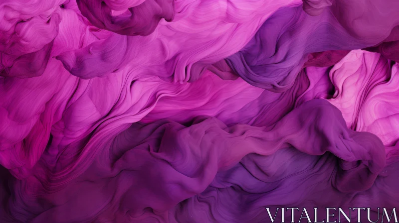 Soft Purple Silk Fabric Wavy Pattern 3D Rendering AI Image