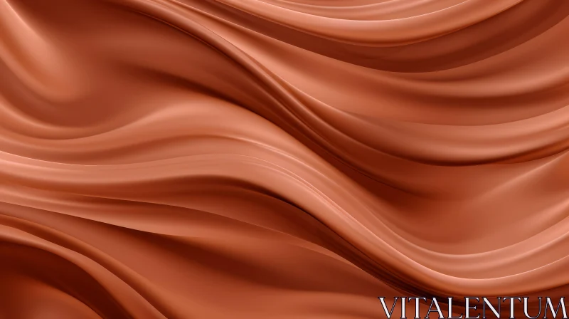 Luxurious Milk Chocolate Wavy Fabric Texture AI Image