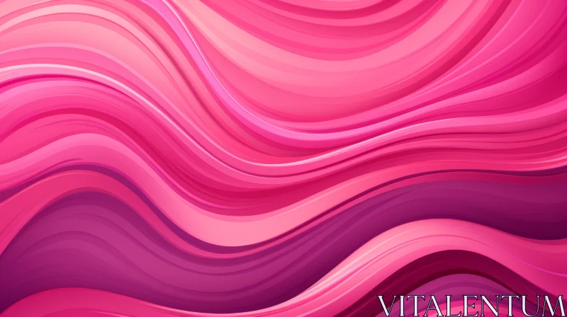 Pink and Purple Fluid Waves | Abstract Art AI Image