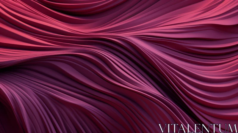 Tranquil 3D Wavy Surface in Purple-Pink Gradient AI Image