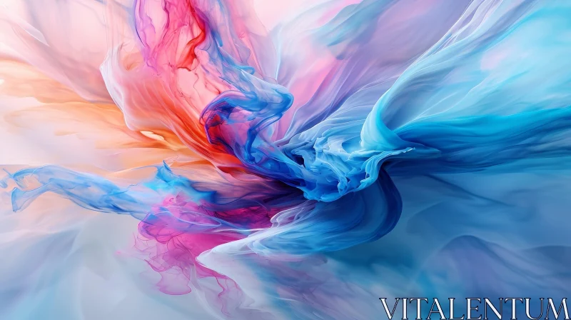 Colorful Energy and Movement Abstract Painting AI Image