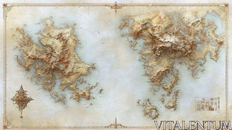 Fantasy World Map - Alden, Ilsabard, Limsa Lominsa | A Realm Reborn AI Image