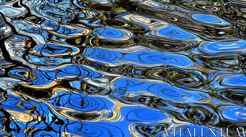 Sunlight Reflection Abstract Pattern on Water AI Image