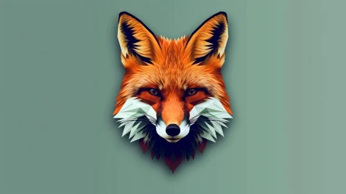 Red Fox Digital Painting - Realistic Mystery Portrait