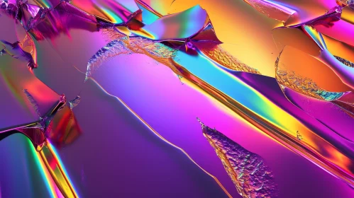 Vivid Abstract Painting with Dynamic Colors
