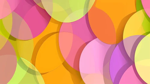Colorful Translucent Circles Abstract Background | 3D Rendering