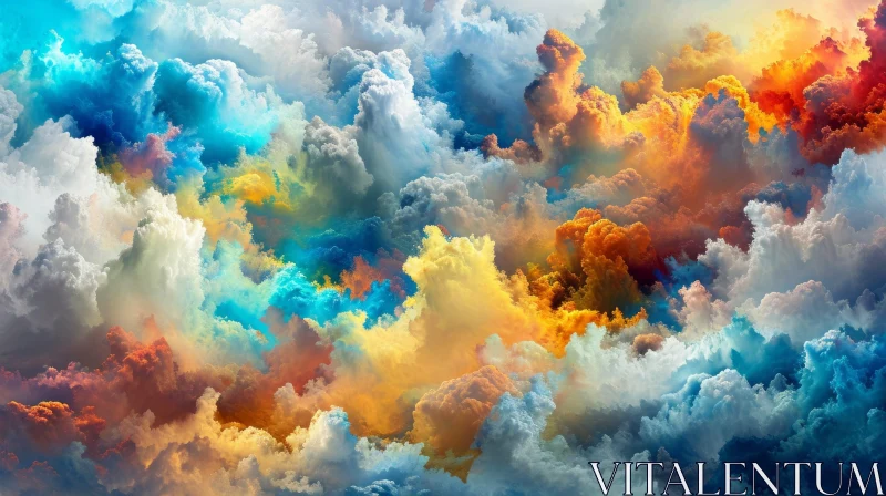 Colorful Abstract Cloud Painting AI Image
