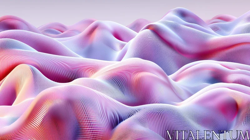 Pink and Purple Dreamy 3D Landscape AI Image