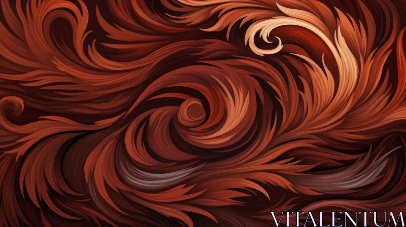 Swirling Red Hair Painting - Creative Background Inspiration AI Image