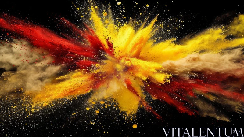 Colorful Powder Explosion Abstract Art Design AI Image