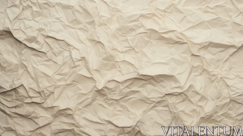 Crumpled Brown Paper Close-up | Rough Texture | Torn Edges AI Image
