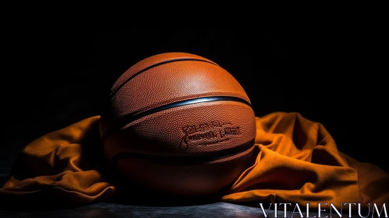 Brown Basketball on Orange T-shirt | NCAA Final Four Image AI Image