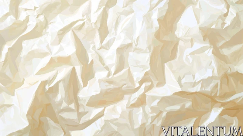 Crumpled Paper Texture in Light Beige - Background Design Element AI Image