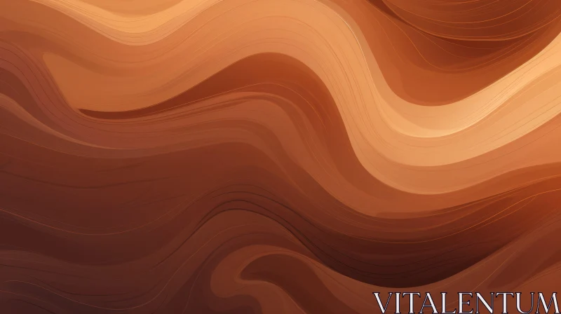 AI ART Brown Gradient Wavy Pattern for Design Projects