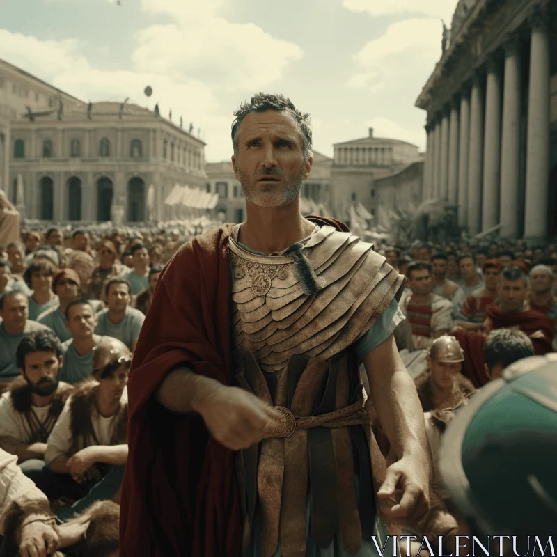 Powerful Roman Speech in Rome: A Captivating Moment AI Image