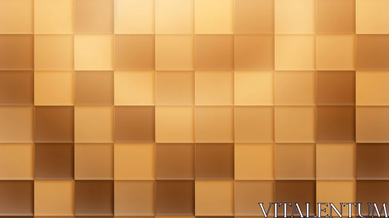 Brown and Yellow Checkered Background - 3D Rendering AI Image
