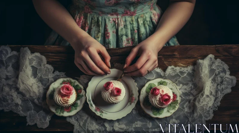 Delicious Cupcake Indulgence - A Captivating Photo AI Image