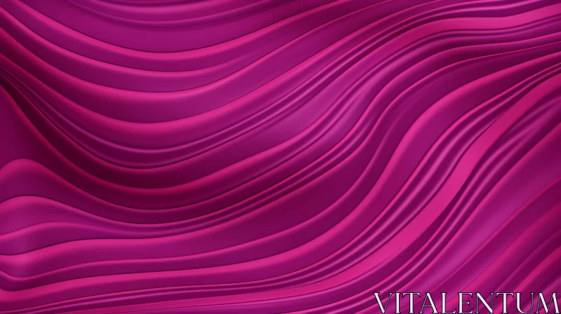 AI ART Glossy Waves: Pink and Purple 3D Rendering