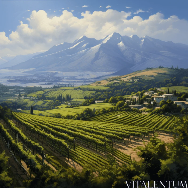 AI ART Breathtaking Mountain Landscape with Majestic Ports | Realistic Art