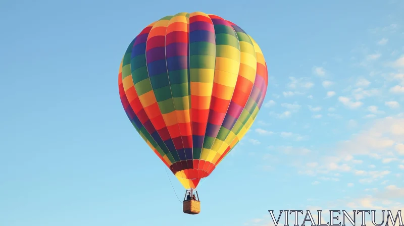 Colorful Hot Air Balloon Ride in the Sky AI Image