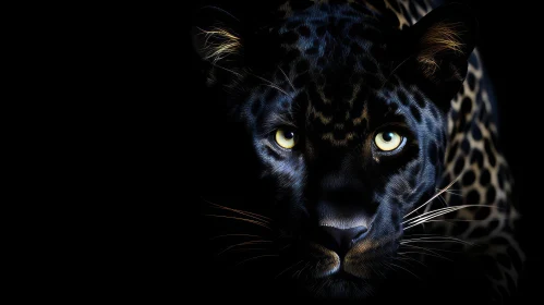 Intense Black Panther Close-up - Wildlife Photography