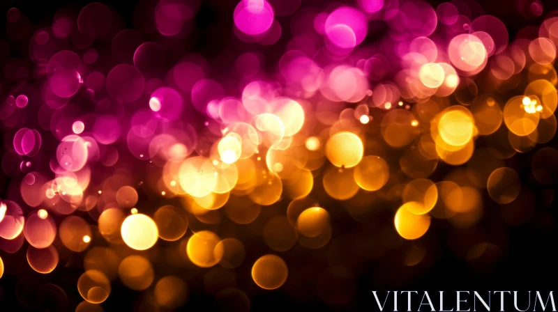 AI ART Pink and Gold Festive Lights - Abstract Background