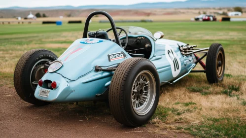 Vintage Race Car on Green Field - Number 60 - HYDRA - Colorado Plate