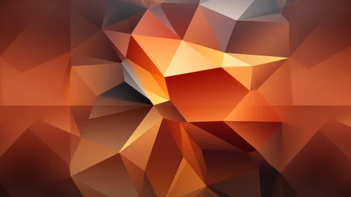 Burnt Orange Polygonal Background | Abstract Low Poly Illustration