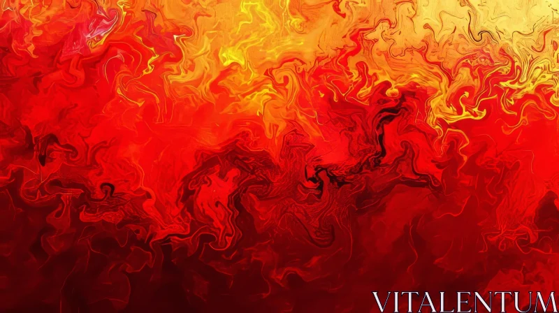 Fiery Swirling Abstract Artwork AI Image