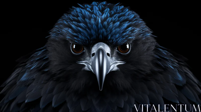 Intense Bald Eagle Close-Up: Detailed Wildlife Photography AI Image