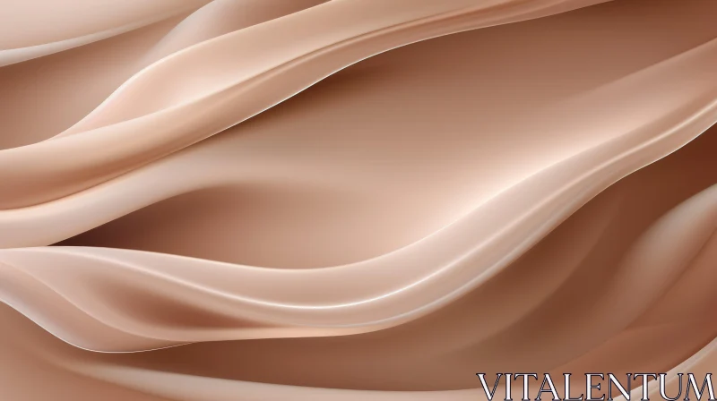 Flowing Liquid 3D Render - Brown Wave Texture