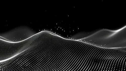 Monochrome Wave Pattern Abstract Background