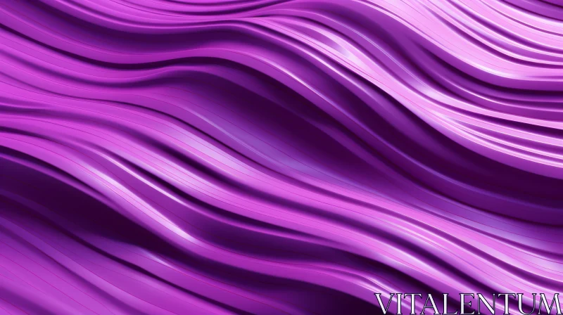 Purple Waves | Abstract 3D Rendering AI Image