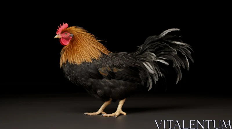 Regal Rooster: Striking Image of Majestic Bird AI Image