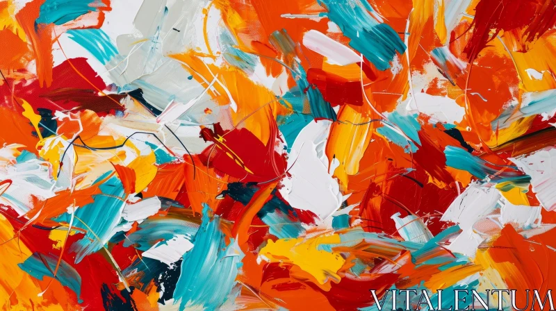 Dynamic Abstract Painting | Expressive Colors | Contemporary Art AI Image
