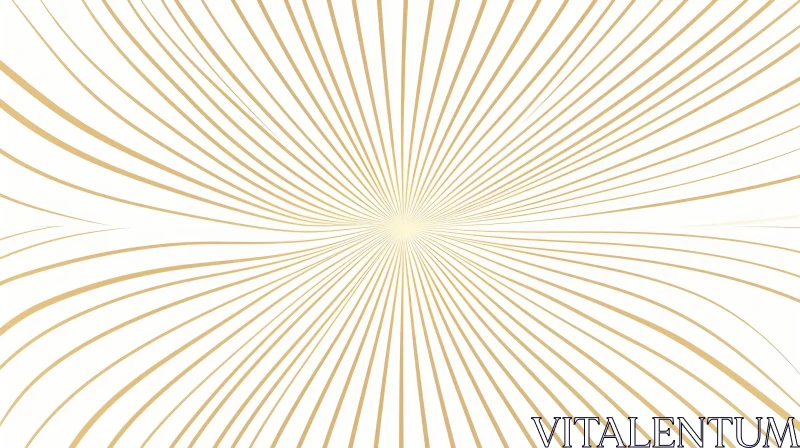 Golden Sunburst Lines on White Background AI Image