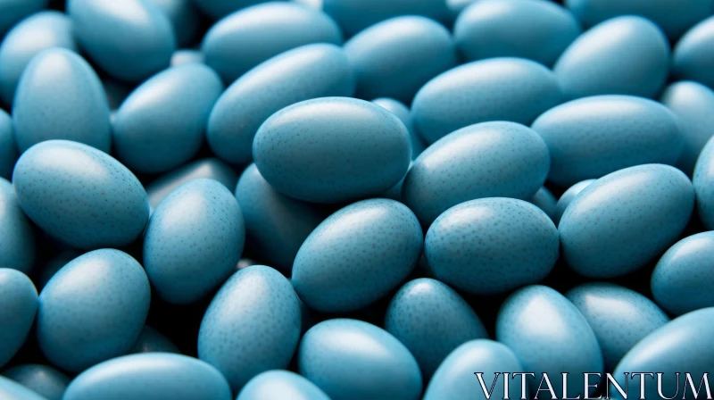 Blue Candy Eggs Background | Sweet Delights AI Image
