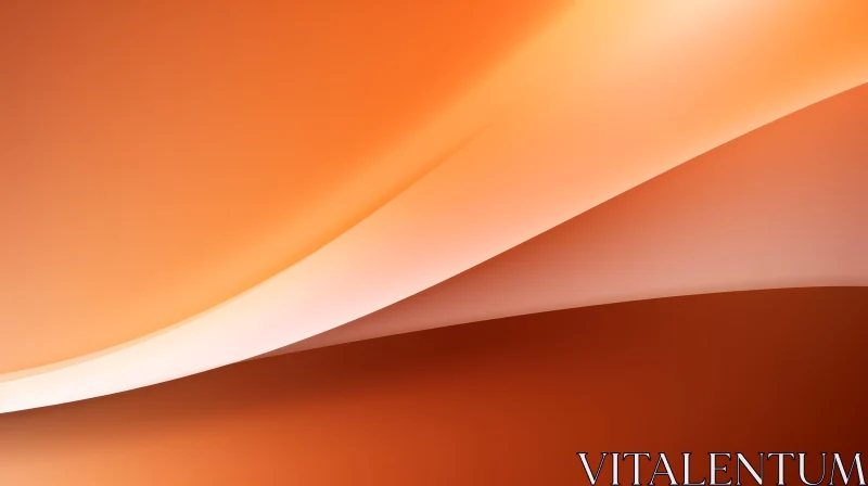 Serene Orange Gradient Waves Background AI Image