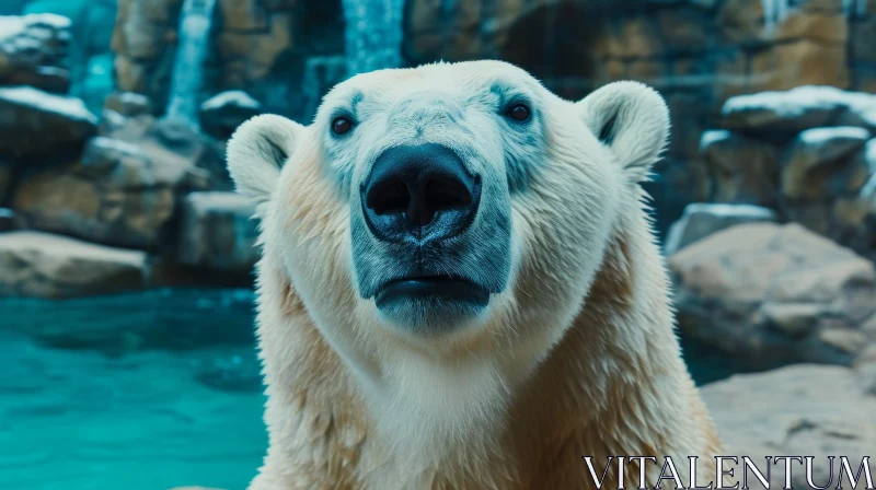 Majestic Polar Bear Close-Up: Wildlife Photography AI Image
