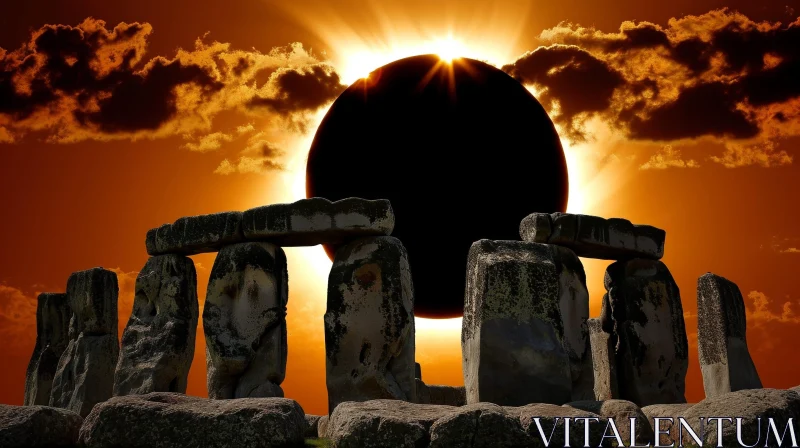Enigmatic Stonehenge: A Prehistoric Marvel in Wiltshire, England AI Image