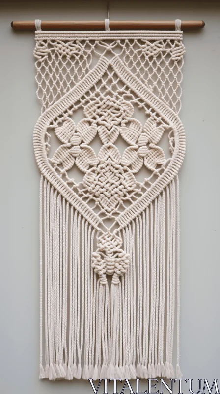 Intricate Handcrafted Macrame Wall Hanging | Classical Symmetry AI Image