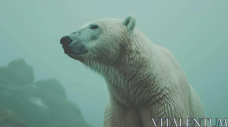 Majestic Polar Bear in the Wild AI Image